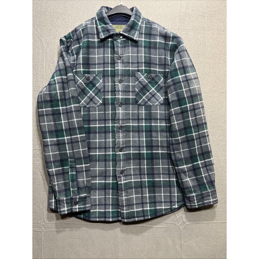 Ancorage Expiditon Brand Heavyweight Fleece Shirt Sherpa Green Mens Size L - Picture 2 of 9